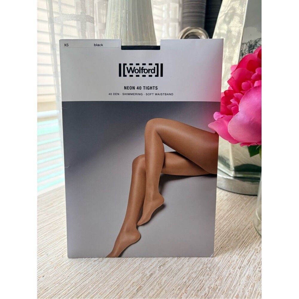 NWT Wolford Neon 40 Black Tights Size XS